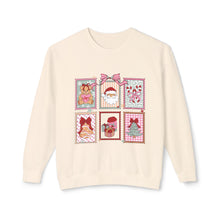 Load image into Gallery viewer, Charming Holiday Crewneck Sweatshirt with Vintage Gift Design, Festive Apparel for Christmas, Cozy Layer, Unisex Sweatshirt