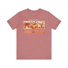 Load image into Gallery viewer, Fall Vibes Unisex Tee, Cozy Autumn Shirt, Pumpkin Spice Tee, Thanksgiving Outfit, Cute Fall Apparel
