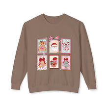 Load image into Gallery viewer, Charming Holiday Crewneck Sweatshirt with Vintage Gift Design, Festive Apparel for Christmas, Cozy Layer, Unisex Sweatshirt