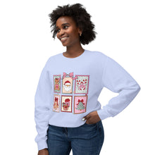 Load image into Gallery viewer, Charming Holiday Crewneck Sweatshirt with Vintage Gift Design, Festive Apparel for Christmas, Cozy Layer, Unisex Sweatshirt