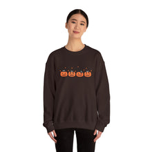 Load image into Gallery viewer, Spooky Season Sweatshirt, Cozy Fall Crewneck, Halloween Sweatshirt, Cat &amp; Pumpkin Sweater, Unisex Halloween Apparel