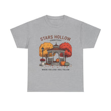 Load image into Gallery viewer, Stars Hollow Unisex Cotton Tee - Cozy Fall Vibe Shirt, Perfect for Fans of Autumn, Travel &amp; TV Shows, Gift for Friends, Halloween