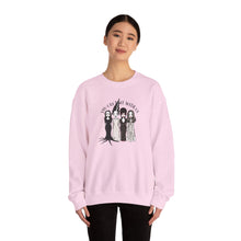 Load image into Gallery viewer, Spooky Sisterhood Sweatshirt, Cozy Halloween Crewneck, Unisex Witchy Apparel, Perfect for Autumn Gatherings, Gift for Friends