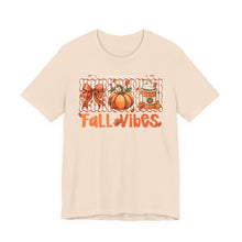 Load image into Gallery viewer, Fall Vibes Unisex Tee, Cozy Autumn Shirt, Pumpkin Spice Tee, Thanksgiving Outfit, Cute Fall Apparel