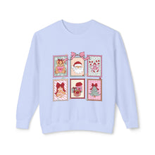 Load image into Gallery viewer, Charming Holiday Crewneck Sweatshirt with Vintage Gift Design, Festive Apparel for Christmas, Cozy Layer, Unisex Sweatshirt