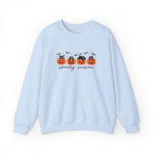 Load image into Gallery viewer, Spooky Season Sweatshirt, Cozy Fall Crewneck, Halloween Sweatshirt, Cat &amp; Pumpkin Sweater, Unisex Halloween Apparel