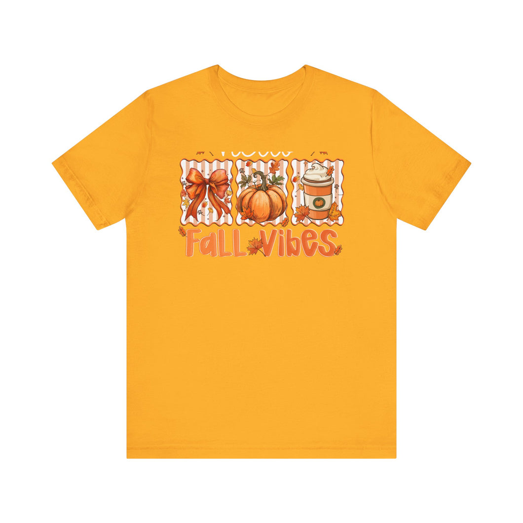 Fall Vibes Unisex Tee, Cozy Autumn Shirt, Pumpkin Spice Tee, Thanksgiving Outfit, Cute Fall Apparel