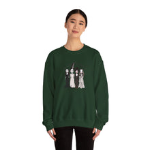 Load image into Gallery viewer, Spooky Sisterhood Sweatshirt, Cozy Halloween Crewneck, Unisex Witchy Apparel, Perfect for Autumn Gatherings, Gift for Friends
