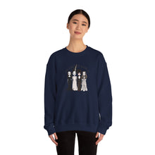 Load image into Gallery viewer, Spooky Sisterhood Sweatshirt, Cozy Halloween Crewneck, Unisex Witchy Apparel, Perfect for Autumn Gatherings, Gift for Friends