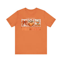 Load image into Gallery viewer, Fall Vibes Unisex Tee, Cozy Autumn Shirt, Pumpkin Spice Tee, Thanksgiving Outfit, Cute Fall Apparel