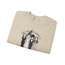 Load image into Gallery viewer, Spooky Sisterhood Sweatshirt, Cozy Halloween Crewneck, Unisex Witchy Apparel, Perfect for Autumn Gatherings, Gift for Friends