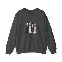 Load image into Gallery viewer, Spooky Sisterhood Sweatshirt, Cozy Halloween Crewneck, Unisex Witchy Apparel, Perfect for Autumn Gatherings, Gift for Friends