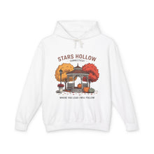 Load image into Gallery viewer, Stars Hollow Unisex Lightweight Hooded Sweatshirt, Cozy Fall Layer, Perfect Gift for Gilmore Girls Fans, Casual Weekend Wear, Stylish [...]