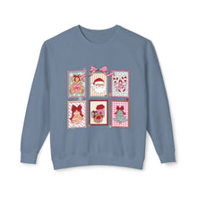 Load image into Gallery viewer, Charming Holiday Crewneck Sweatshirt with Vintage Gift Design, Festive Apparel for Christmas, Cozy Layer, Unisex Sweatshirt