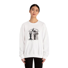 Load image into Gallery viewer, Spooky Sisterhood Sweatshirt, Cozy Halloween Crewneck, Unisex Witchy Apparel, Perfect for Autumn Gatherings, Gift for Friends