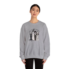 Load image into Gallery viewer, Spooky Sisterhood Sweatshirt, Cozy Halloween Crewneck, Unisex Witchy Apparel, Perfect for Autumn Gatherings, Gift for Friends