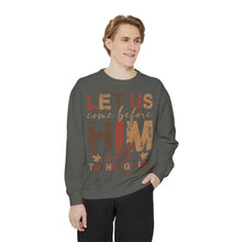 Load image into Gallery viewer, Cozy Faith Sweatshirt | Unisex Garment-Dyed Graphic Sweatshirt, Thanksgiving Apparel, Bible Verse Clothing, Church Wear, Fall Fashion