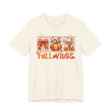 Load image into Gallery viewer, Fall Vibes Unisex Tee, Cozy Autumn Shirt, Pumpkin Spice Tee, Thanksgiving Outfit, Cute Fall Apparel