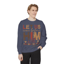 Load image into Gallery viewer, Cozy Faith Sweatshirt | Unisex Garment-Dyed Graphic Sweatshirt, Thanksgiving Apparel, Bible Verse Clothing, Church Wear, Fall Fashion