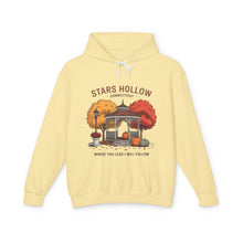 Load image into Gallery viewer, Stars Hollow Unisex Lightweight Hooded Sweatshirt, Cozy Fall Layer, Perfect Gift for Gilmore Girls Fans, Casual Weekend Wear, Stylish [...]
