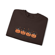 Load image into Gallery viewer, Spooky Season Sweatshirt, Cozy Fall Crewneck, Halloween Sweatshirt, Cat &amp; Pumpkin Sweater, Unisex Halloween Apparel