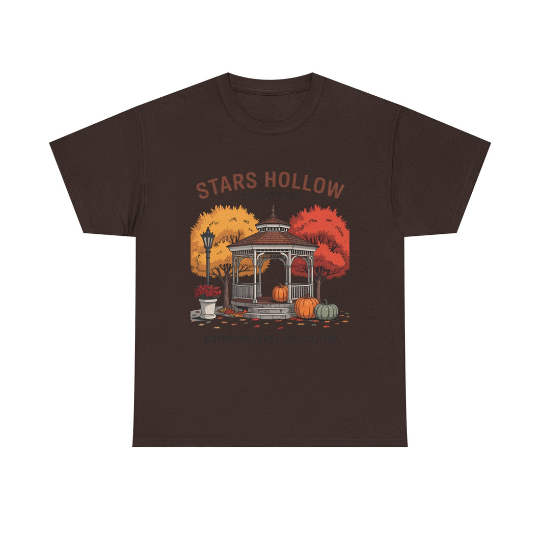 Stars Hollow Unisex Cotton Tee - Cozy Fall Vibe Shirt, Perfect for Fans of Autumn, Travel & TV Shows, Gift for Friends, Halloween