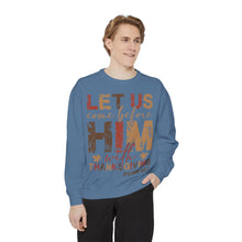 Load image into Gallery viewer, Cozy Faith Sweatshirt | Unisex Garment-Dyed Graphic Sweatshirt, Thanksgiving Apparel, Bible Verse Clothing, Church Wear, Fall Fashion