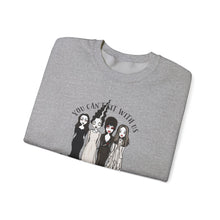 Load image into Gallery viewer, Spooky Sisterhood Sweatshirt, Cozy Halloween Crewneck, Unisex Witchy Apparel, Perfect for Autumn Gatherings, Gift for Friends