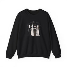 Load image into Gallery viewer, Spooky Sisterhood Sweatshirt, Cozy Halloween Crewneck, Unisex Witchy Apparel, Perfect for Autumn Gatherings, Gift for Friends