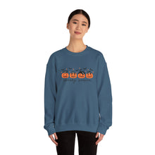 Load image into Gallery viewer, Spooky Season Sweatshirt, Cozy Fall Crewneck, Halloween Sweatshirt, Cat &amp; Pumpkin Sweater, Unisex Halloween Apparel