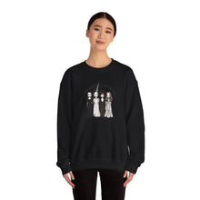 Load image into Gallery viewer, Spooky Sisterhood Sweatshirt, Cozy Halloween Crewneck, Unisex Witchy Apparel, Perfect for Autumn Gatherings, Gift for Friends