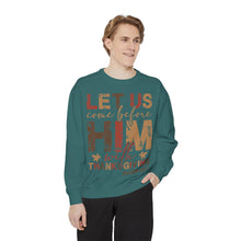 Load image into Gallery viewer, Cozy Faith Sweatshirt | Unisex Garment-Dyed Graphic Sweatshirt, Thanksgiving Apparel, Bible Verse Clothing, Church Wear, Fall Fashion