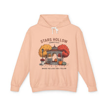 Load image into Gallery viewer, Stars Hollow Unisex Lightweight Hooded Sweatshirt, Cozy Fall Layer, Perfect Gift for Gilmore Girls Fans, Casual Weekend Wear, Stylish [...]