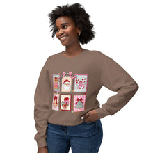 Load image into Gallery viewer, Charming Holiday Crewneck Sweatshirt with Vintage Gift Design, Festive Apparel for Christmas, Cozy Layer, Unisex Sweatshirt