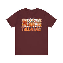 Load image into Gallery viewer, Fall Vibes Unisex Tee, Cozy Autumn Shirt, Pumpkin Spice Tee, Thanksgiving Outfit, Cute Fall Apparel