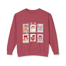 Load image into Gallery viewer, Charming Holiday Crewneck Sweatshirt with Vintage Gift Design, Festive Apparel for Christmas, Cozy Layer, Unisex Sweatshirt