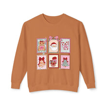 Load image into Gallery viewer, Charming Holiday Crewneck Sweatshirt with Vintage Gift Design, Festive Apparel for Christmas, Cozy Layer, Unisex Sweatshirt