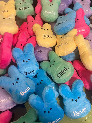 Personalized Peeps Bunny Plush: Custom Easter Basket Filler