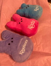 Load image into Gallery viewer, Personalized Peeps Bunny Plush: Custom Easter Basket Filler