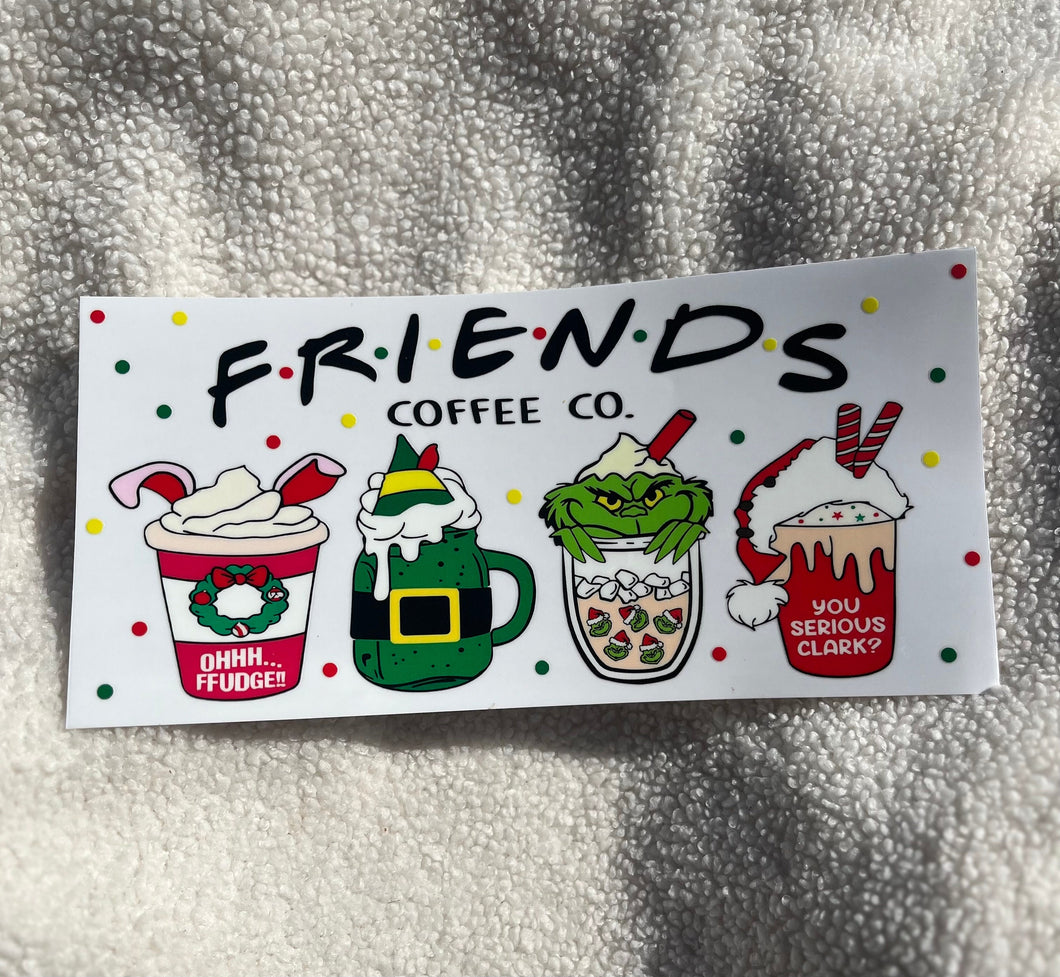 Friends Christmas UV DTF WRAP