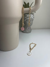 Load image into Gallery viewer, Gold Initial Stanley Tumbler Charm: Personalized Tumbler Accessory