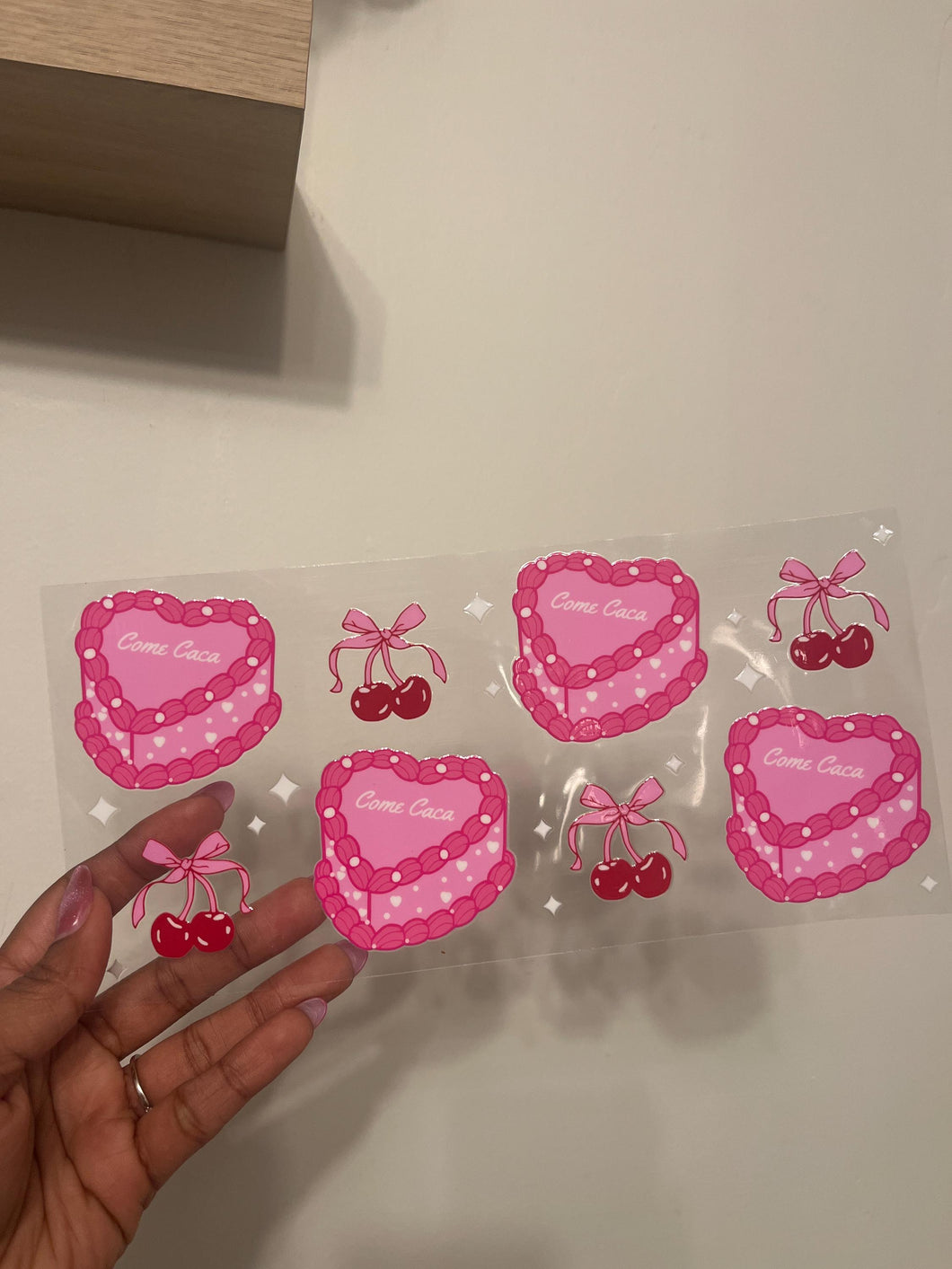 Come Caca UV DTF WRAP girly cake/cherry’s