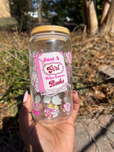 Load image into Gallery viewer, Book Lover Cup Wrap: 16 oz Glass Can - UV DTF Transfer