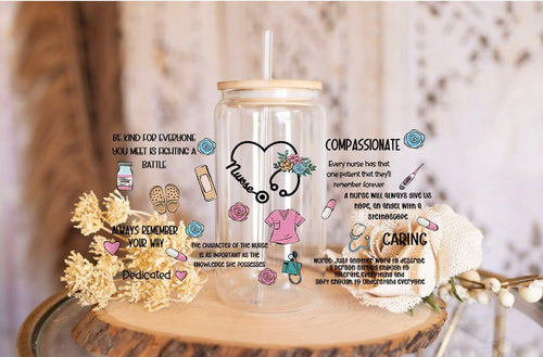 UV DTF 16oz Cup Wrap: Nurse, Doctor, Medical Design