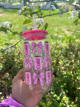 Load image into Gallery viewer, Pink Bow Diet Soda Can UV DTF Wrap: 16oz Libbey Cup Vinyl