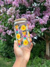 Load image into Gallery viewer, Alani Nu Inspired Libbey Glass Cup: Iced Coffee with Bamboo Lid &amp; Straw