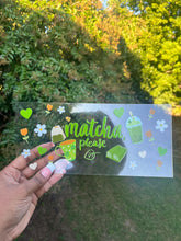 Load image into Gallery viewer, Matcha Green Tea UV DTF Wrap - 16oz Libbey Cup