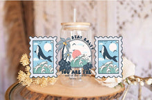 Load image into Gallery viewer, Stay Salty UV DTF Cup Wrap – Beachy Summer Design