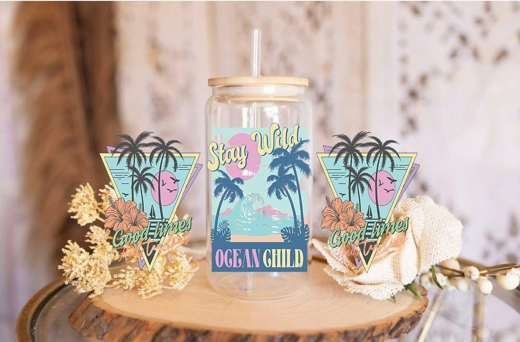 Stay Wild Ocean Child Cup Wrap – UV DTF Tumbler Sticker