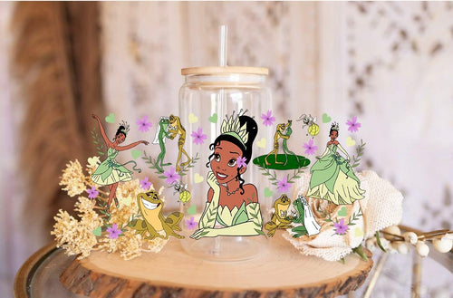 Frog Pond Princess Cup Wrap – Whimsical UV DTF Design
